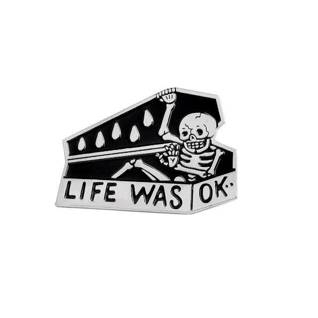 Skeleton Enamel Pin