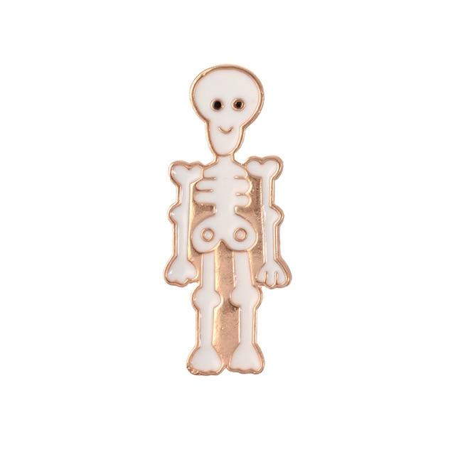 Skeleton Enamel Pin