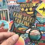 Surfing Retro Stickers