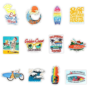 Surfing Summer Stickers
