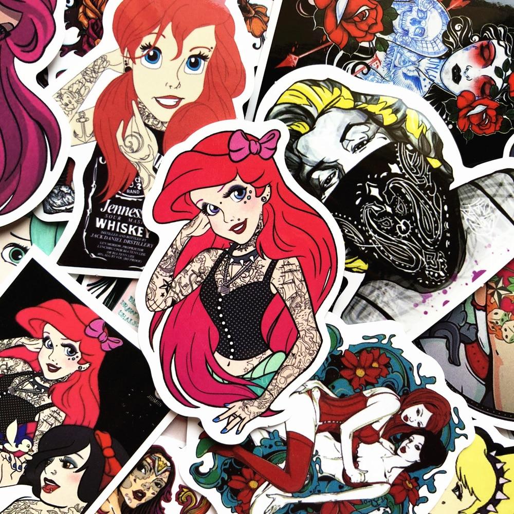 Punk Tattoo Princess Stickers