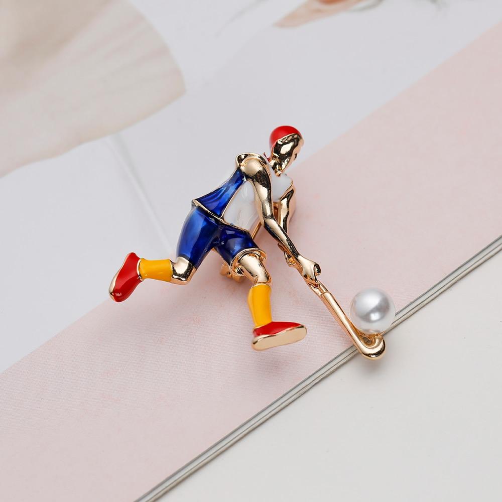 Hockey Brooch Pin