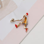 Hockey Brooch Pin