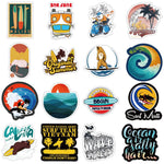 Summer Surf Beach Stickers