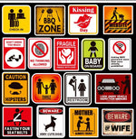 Warning Sign Stickers