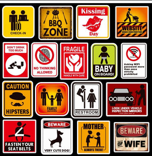 Warning Sign Stickers