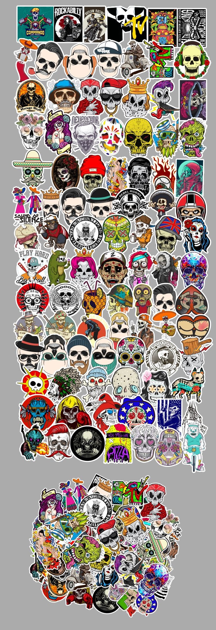 Skull Graffiti Stickers