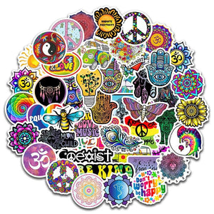 Hippie Peace Stickers