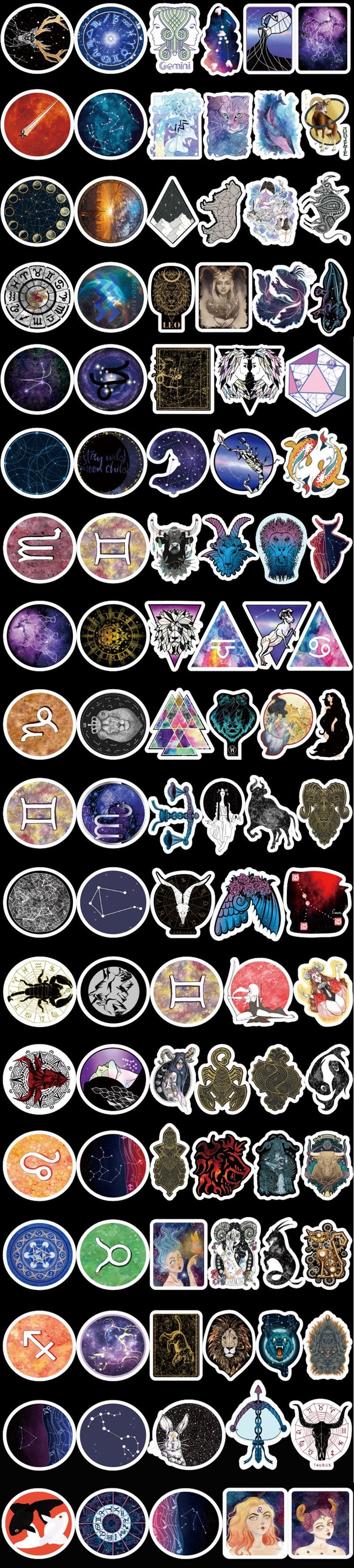 Zodiac Galaxy Stickers