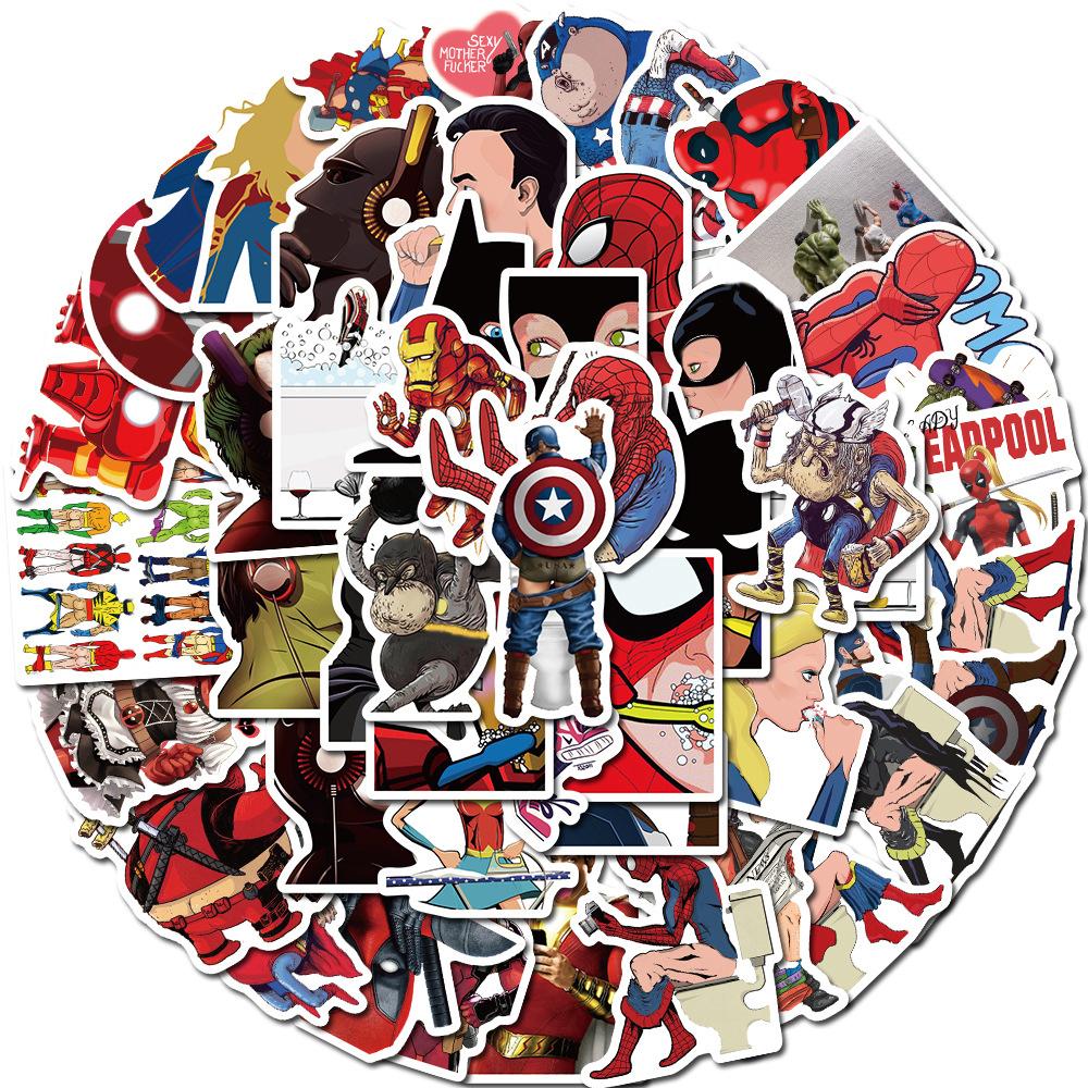 Funny Cartoon Avengers Superhero Stickers