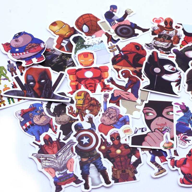 Funny Cartoon Avengers Superhero Stickers