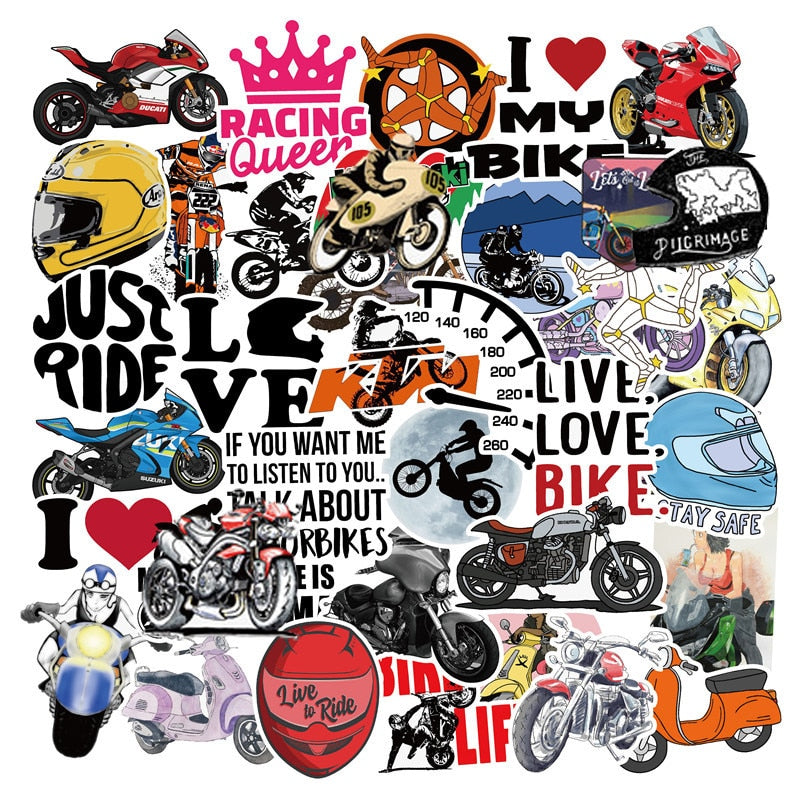 Biker Racing Stickers