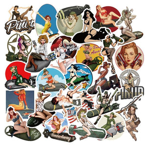 Sexy Pin Up Girl Stickers