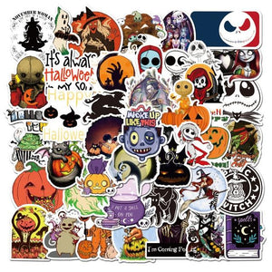 Jack Skellington Halloween Pumpkin Stickers