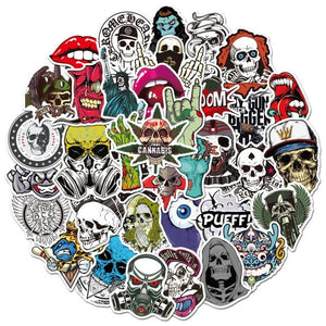 Jack Skellington Halloween Horror Skull Combo Stickers