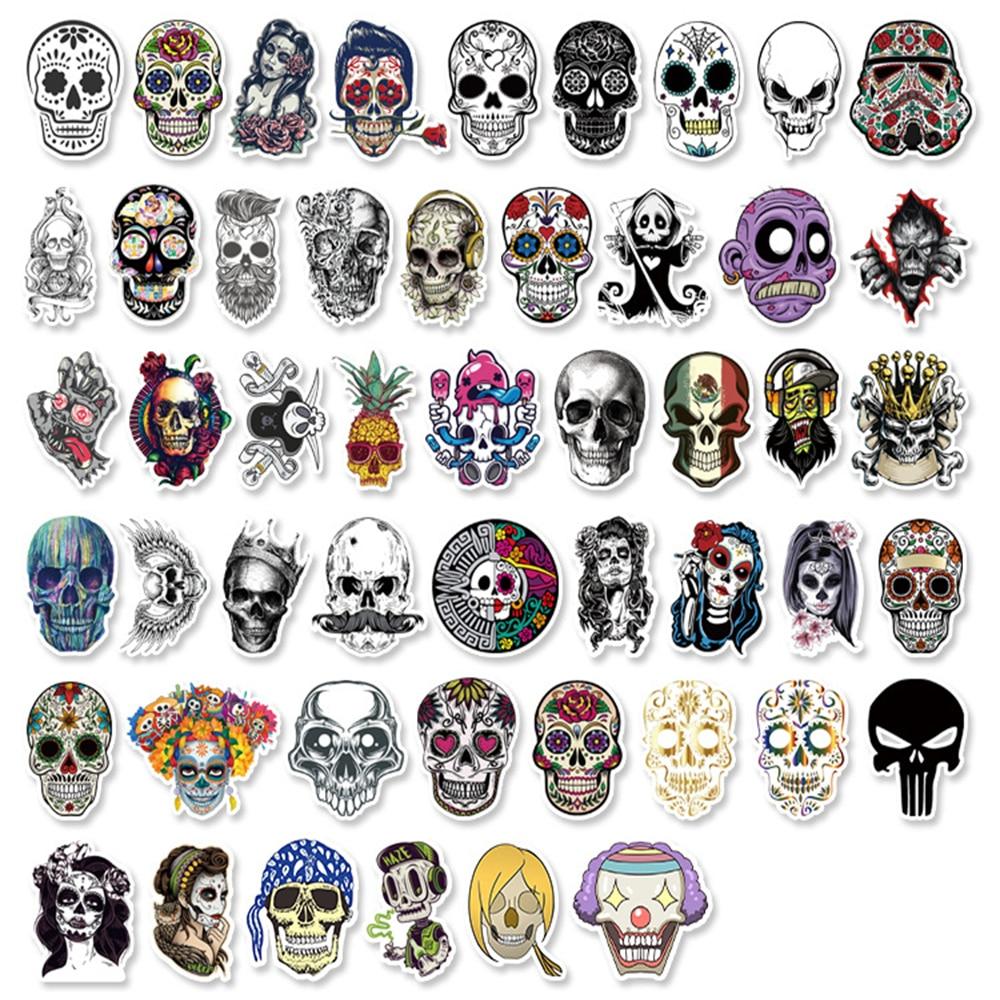 Skull Love Halloween Stickers