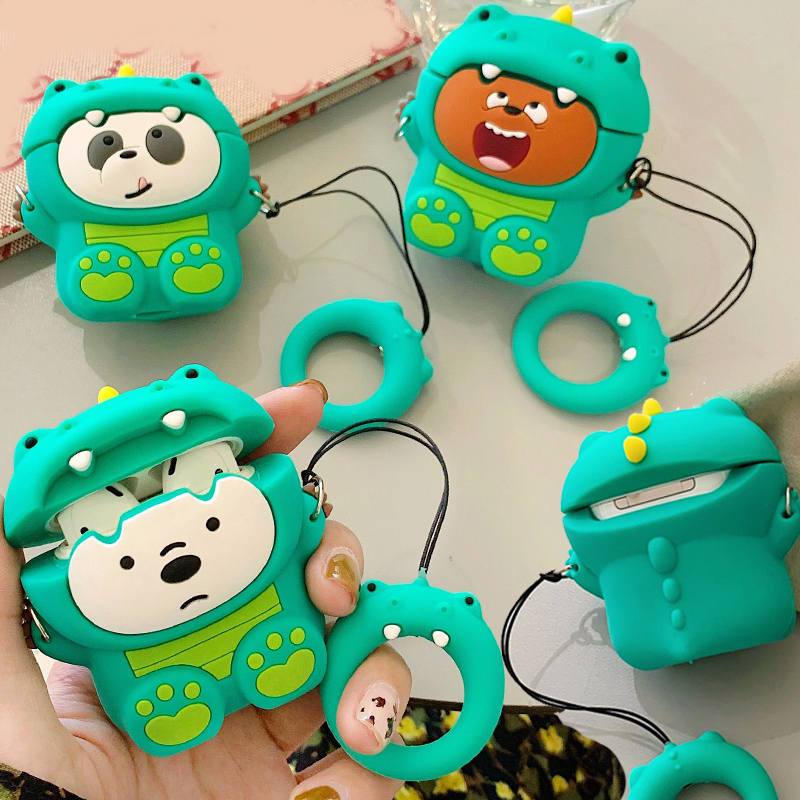 Panda Bear Dinosaur 3D Airpods Case