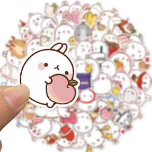 Molang Chubby Rabbit Kawaii Stickers