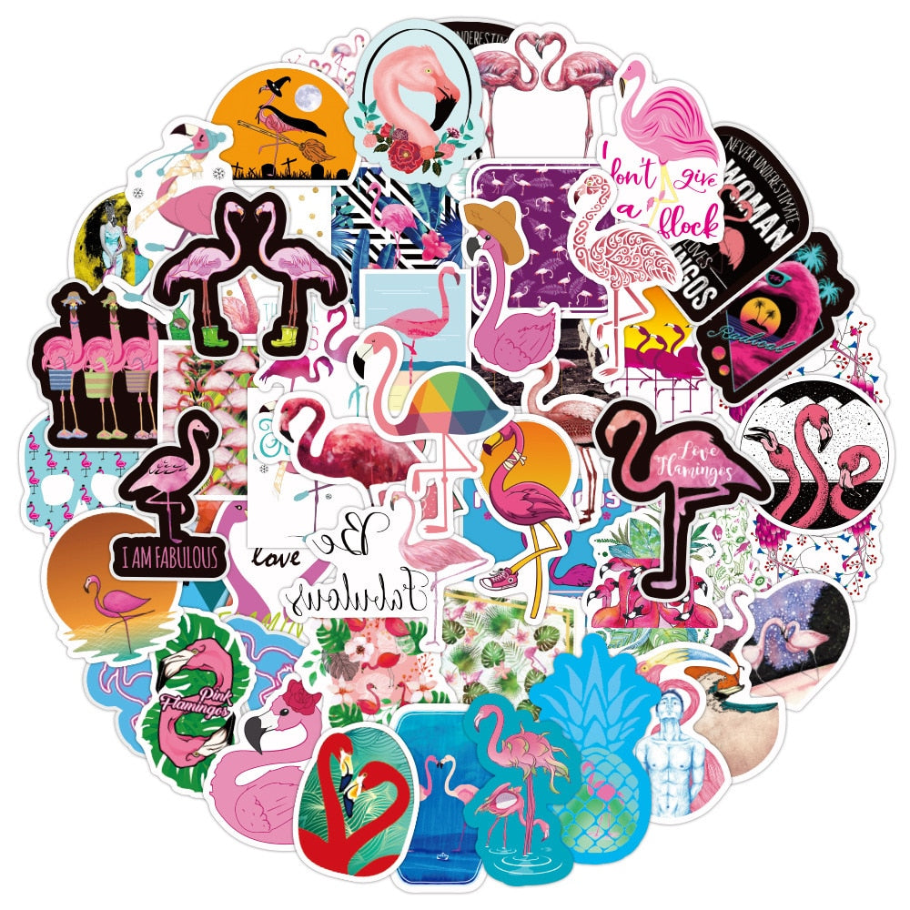 Flamingo Love Stickers