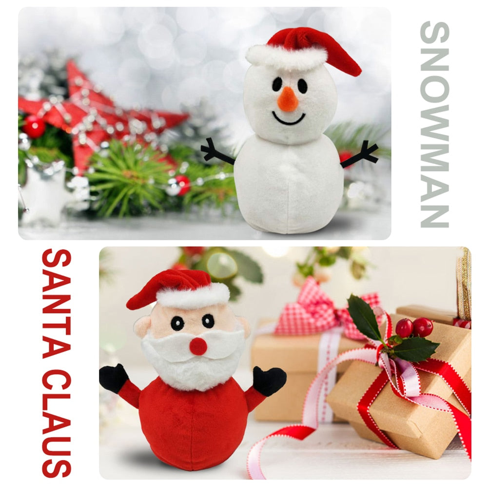 Santa Claus Snowman Reversible Plush Toy