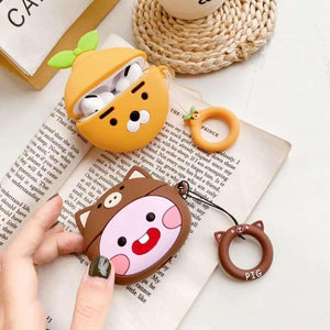 Pig Peach 3D Airpods Case