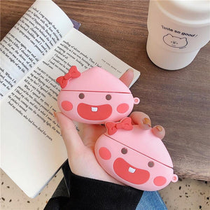 Pig Peach 3D Airpods Case