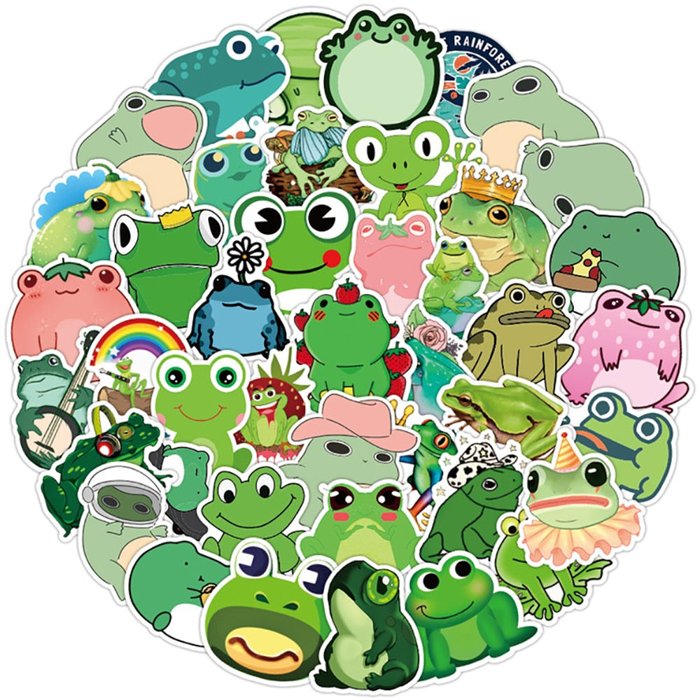 Green Frog Stickers