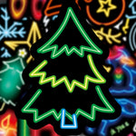 Neon Christmas Stickers