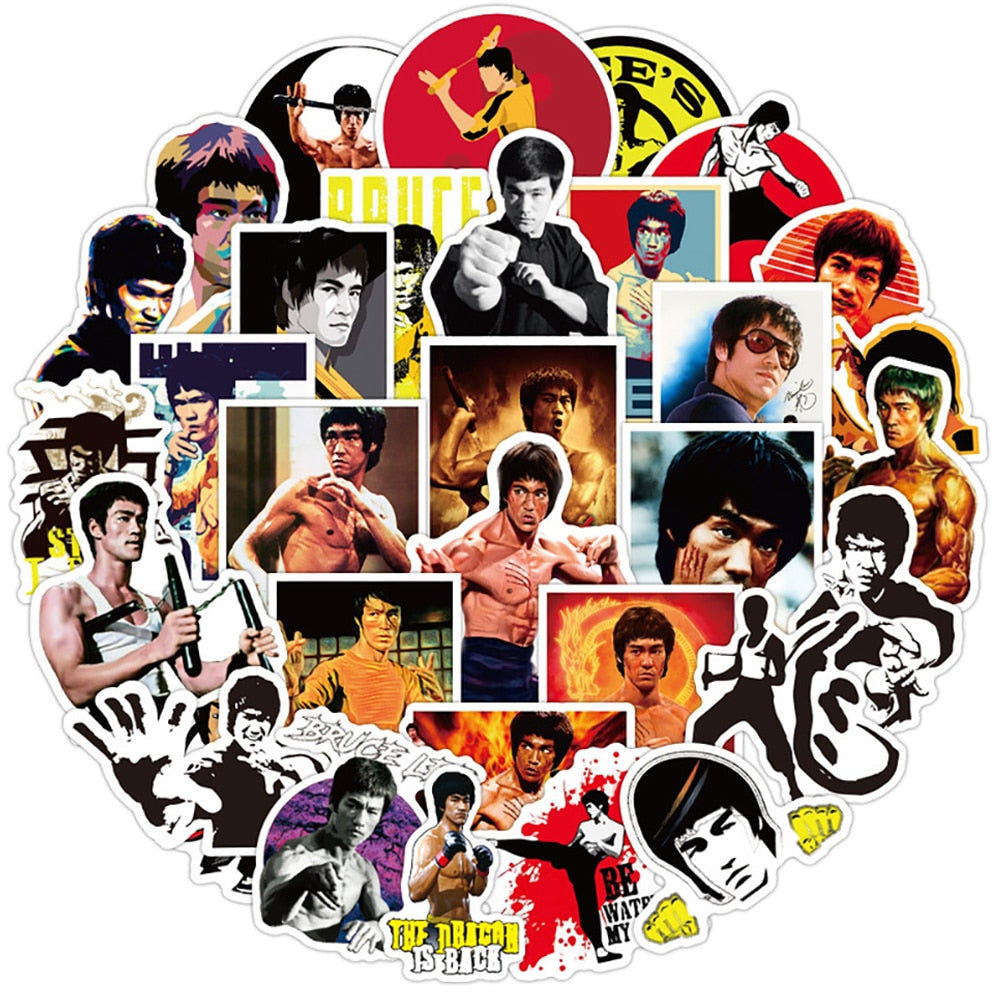 Bruce Lee Kung Fu Star Stickers