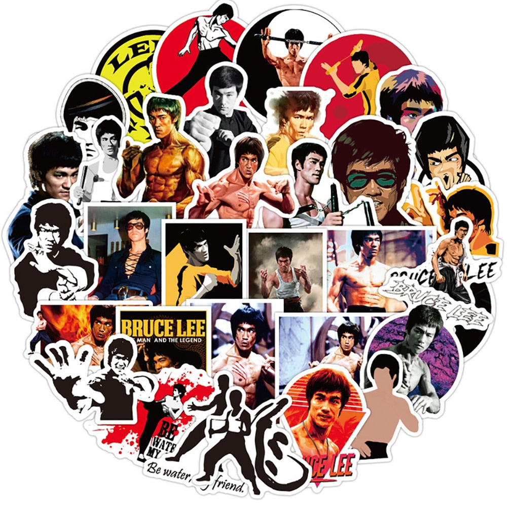 Bruce Lee Kung Fu Star Stickers