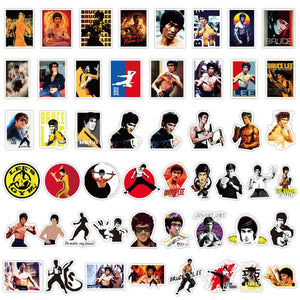 Bruce Lee Kung Fu Star Stickers