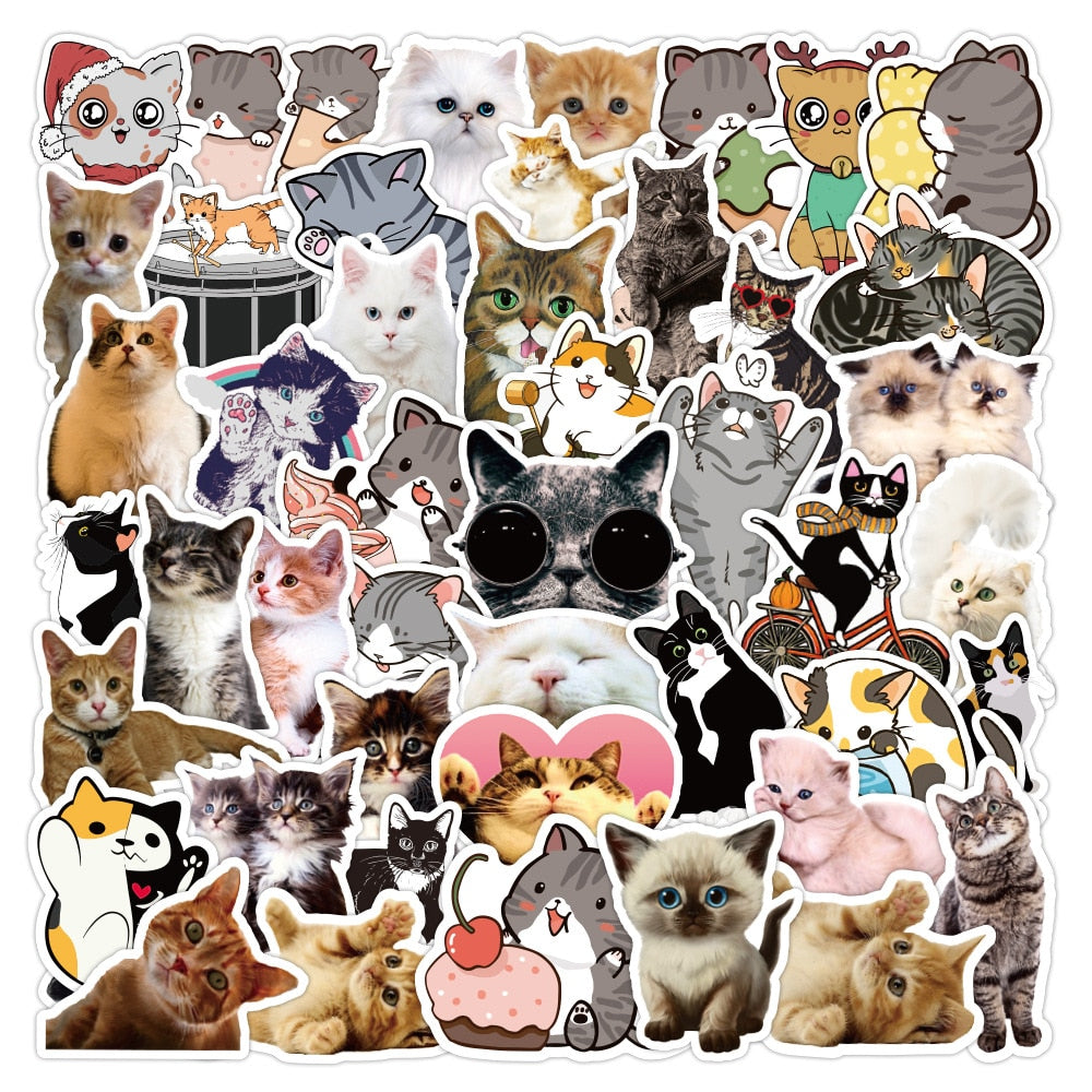 Cat World Cute Stickers