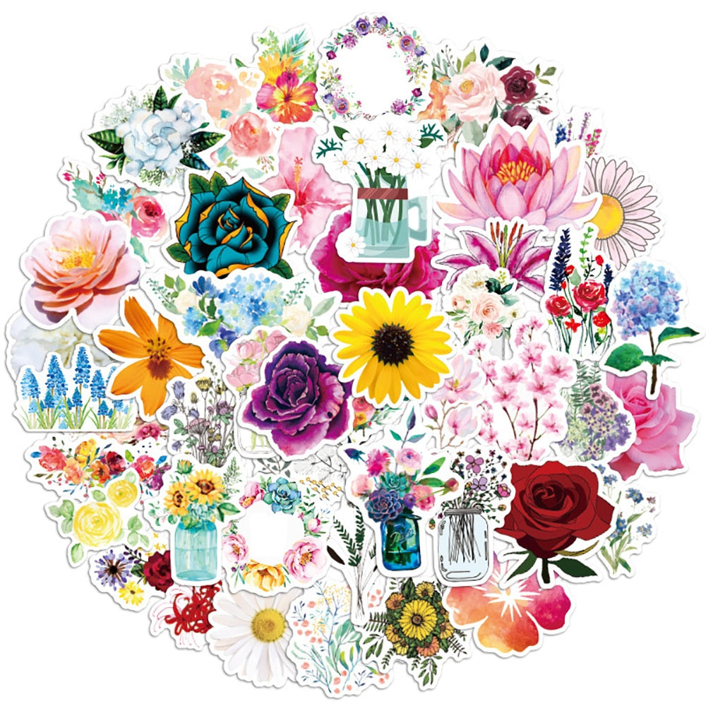 Pretty Flowers Stickers