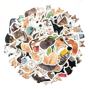 Cats Animal Vintage Stickers