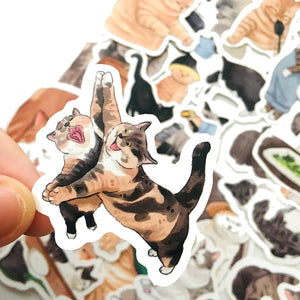 Cats Animal Vintage Stickers