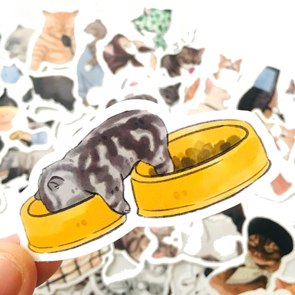 Cats Animal Vintage Stickers