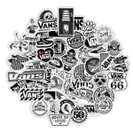 White and Black Vans Stickers