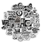 White and Black Vans Stickers