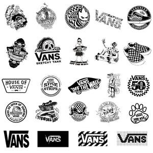 White and Black Vans Stickers