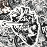 Black White Vintage Stickers