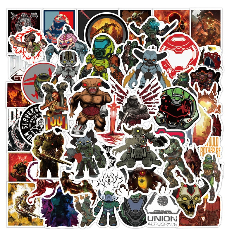 Doom Eternal Shooting Game Stickers