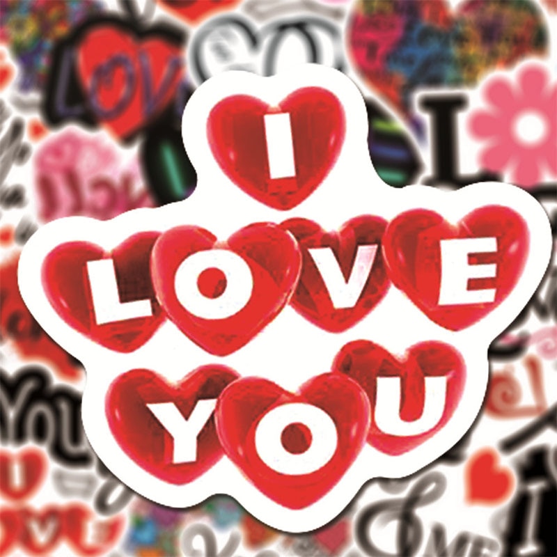 I LOVE YOU Family Stickers