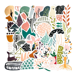 Nordic Style Natural Plants Stickers