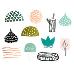 Nordic Style Natural Plants Stickers