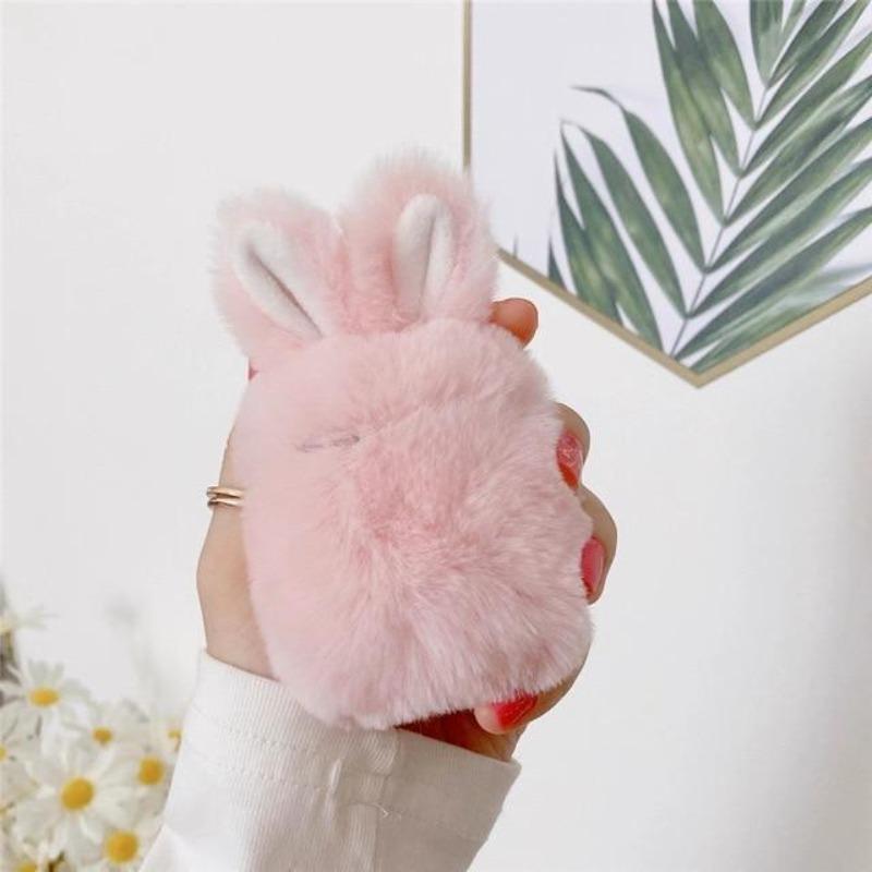 Rabbit Fur Airpods Case