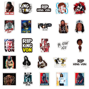 Rapper KING VON Stickers