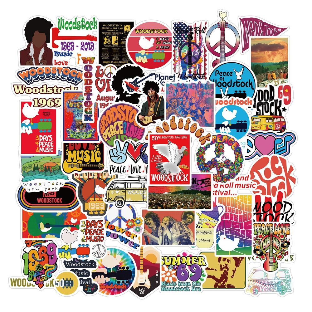 Woodstock Rock Festival Stickers