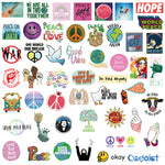 Love And Peace Retro Stickers