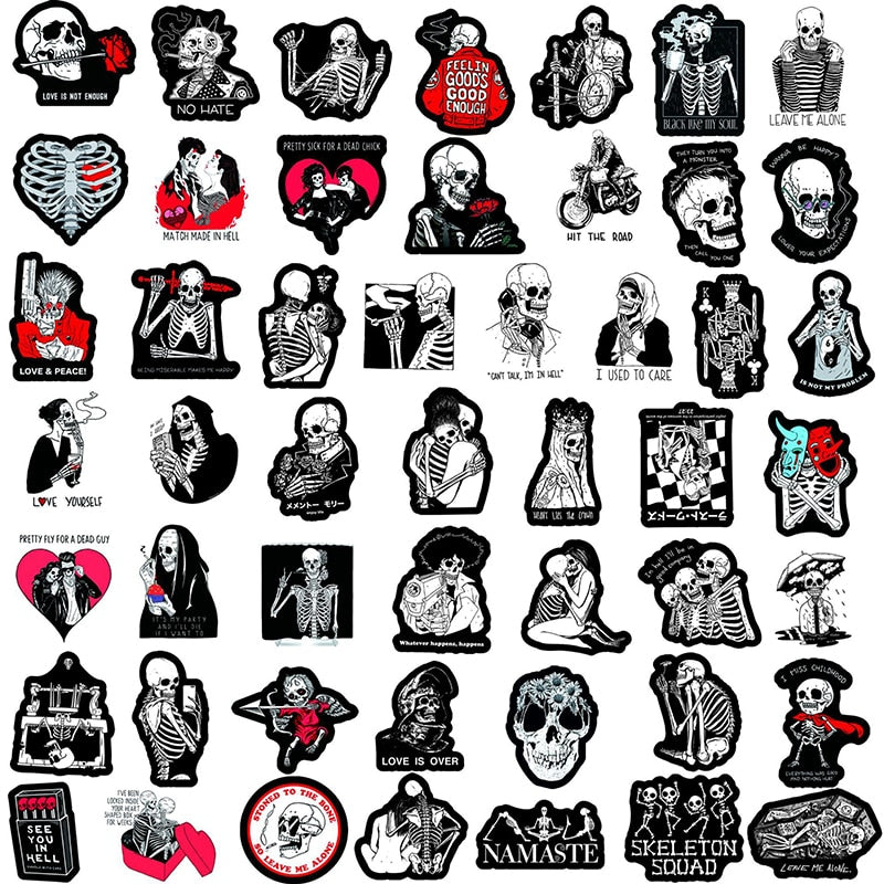 Skull Love Demon Stickers