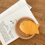 Fish Yellow 3D Airpods Case